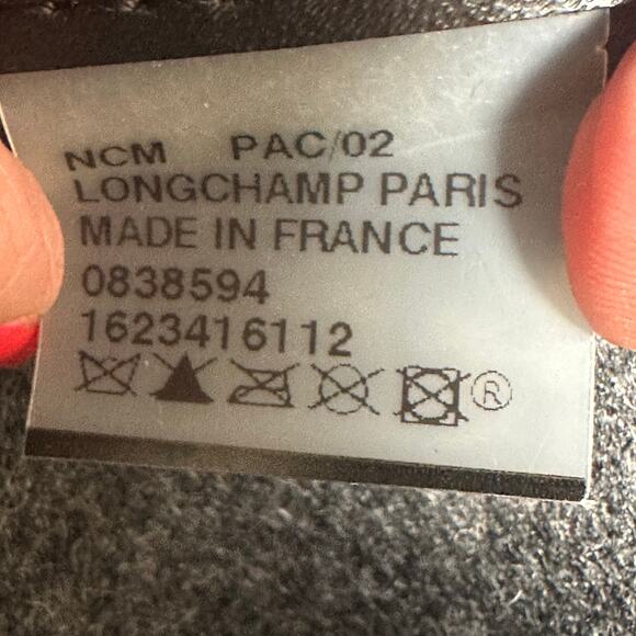 LONGCHAMP Le Pliage Large Felt Tote Olive Patent Leather Trim Multicolor - Picture 10 of 13